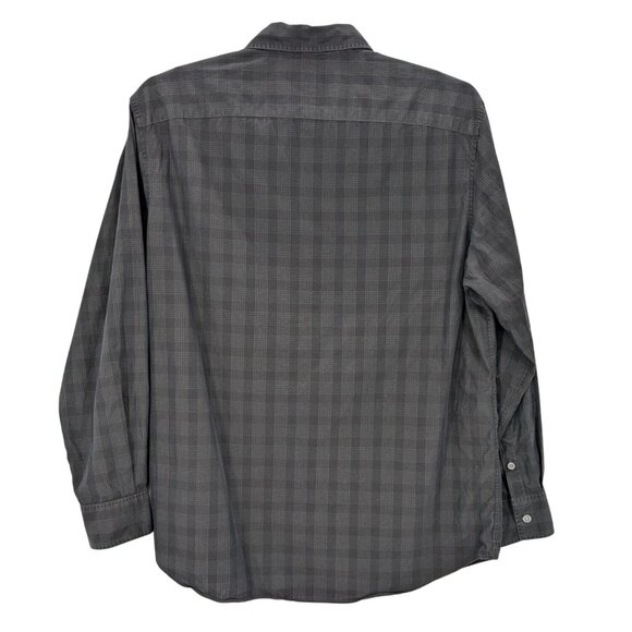 John Varvatos Plaid Button Up Shirt Men Size L Check Woven Office Quiet Luxury - Picture 2 of 8
